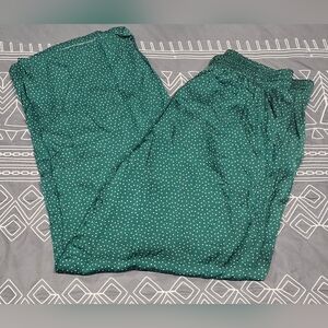 Aerie Satin Polka Dot Wide Leg Pajama Pants Size Small